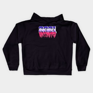 2021 Vaccinated Retrowave Style Kids Hoodie